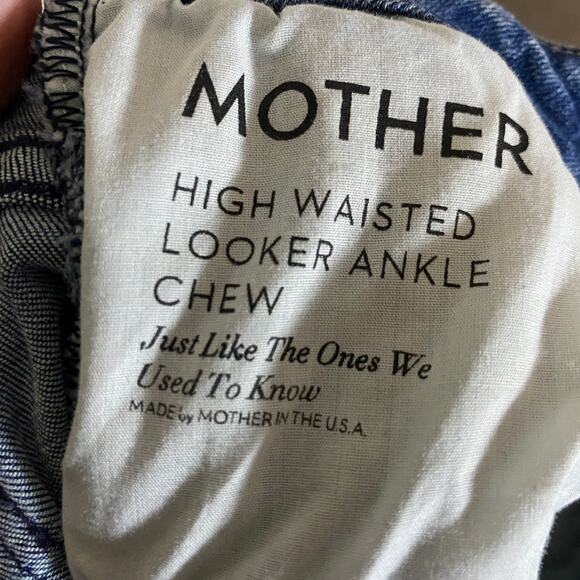 MOTHER High Waisted Looker Ankle Chew Jeans Just Like The Ones We .. Wash Sz 28 - Picture 12 of 16